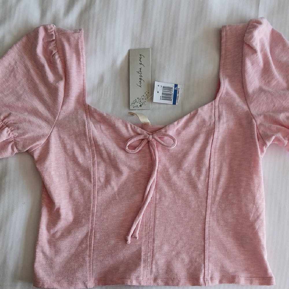 Kingston Grey Puff Sleeve Top